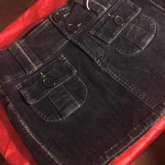 Z. Cavaricci Dresses & Skirts - Black Corduroy Mini Skirt